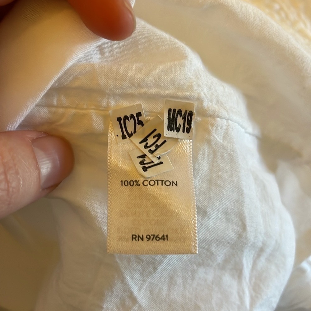 NWT J. Jill Tiered Button Front Dress Ruffle Details White Size XS - Picture 11 of 12